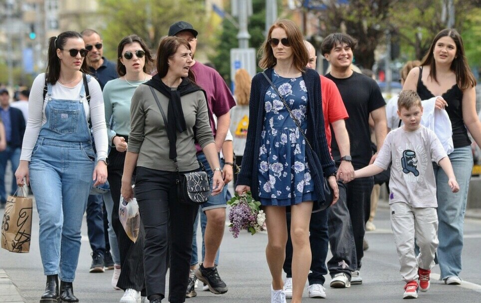 A family group having an outing together. Shows the ages of those who might be in a family communications group